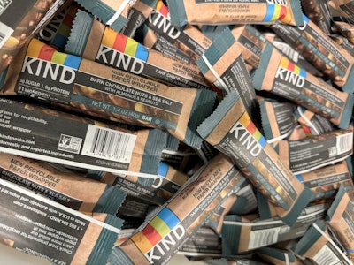 The Kind Dark Chocolate Nuts & sea salt bars will be sold in singles in the paper wrapper at Whole Foods, so a consumer will not purchase a carton.