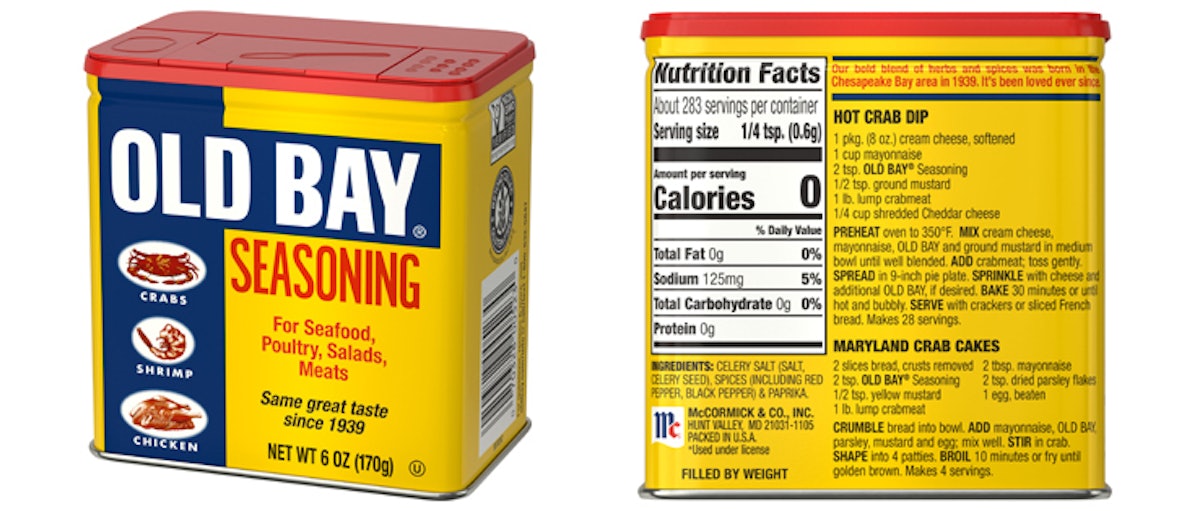 Old Bay ของ McCormick นำเครื่องเทศกลับคืนสู่กระป๋อง