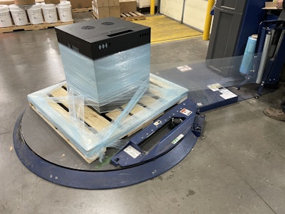 Server Cabinet Being Wrapped In Vp Ci Film
