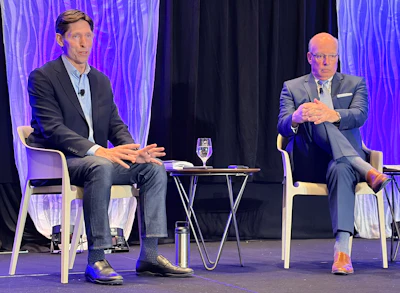From left, Jeffrey Fielkow, Circular Action Alliance, and Steve Alexander, Association of Plastic Recyclers