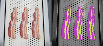 P&P Optica's solution automates strip-by-strip inspection and rejection of cooked and raw bacon using real-time measurement, cook-level assessment, and flexible software programs.