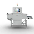 Industrial X-ray inspection system with conveyor belt and control panel display