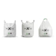 BOXXON branded bulk bags in white with black logo and green recycling symbol, three different styles shown