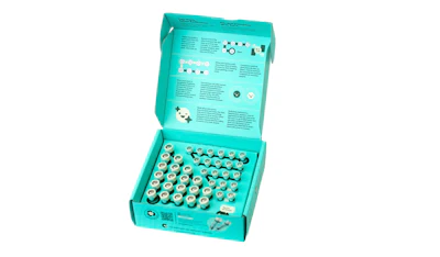 Inside the paperboard battery kit is a printed ‘battery path’ system that guides consumers through battery use and replacement while allowing depleted cells to be reinserted in reverse orientation, creating a simple visual ‘depletion map’ that supports organization and end-of-life recycling.