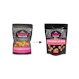 Prospector Popcorn’s redesign replaces a transparent window with macro product photography, while moving the flavor name to the center of the pouch for improved shelf visibility and consistency across distribution.
