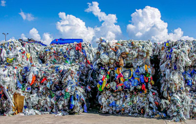 Bales of mixed flexible plastics illustrate one of the central challenges facing film recycling today: complex material streams that require improved collection, sorting, and end-market infrastructure to scale recycling in the U.S.