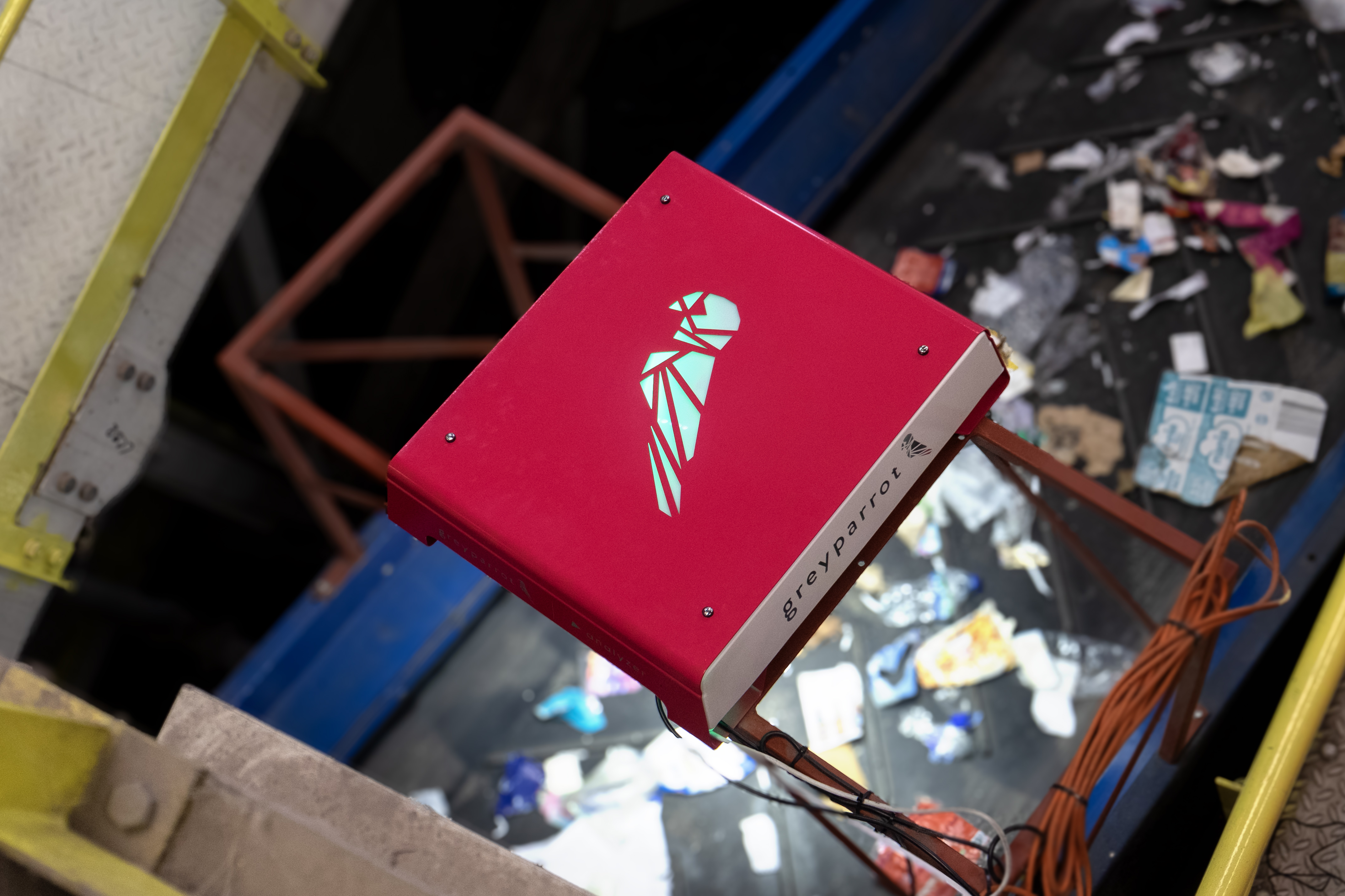 The Greyparrot Analyzer Unit collects the sorting data that is fed into the Deepnest platform.