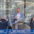 (from left) Casey Flanagan, PMMI Media Group; Matt Reynolds, Packaging World; Derrick Teal, ProFood World