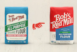 The updated packaging (right) features a simpler and bolder logo, a custom typeface, and an updated color palette.