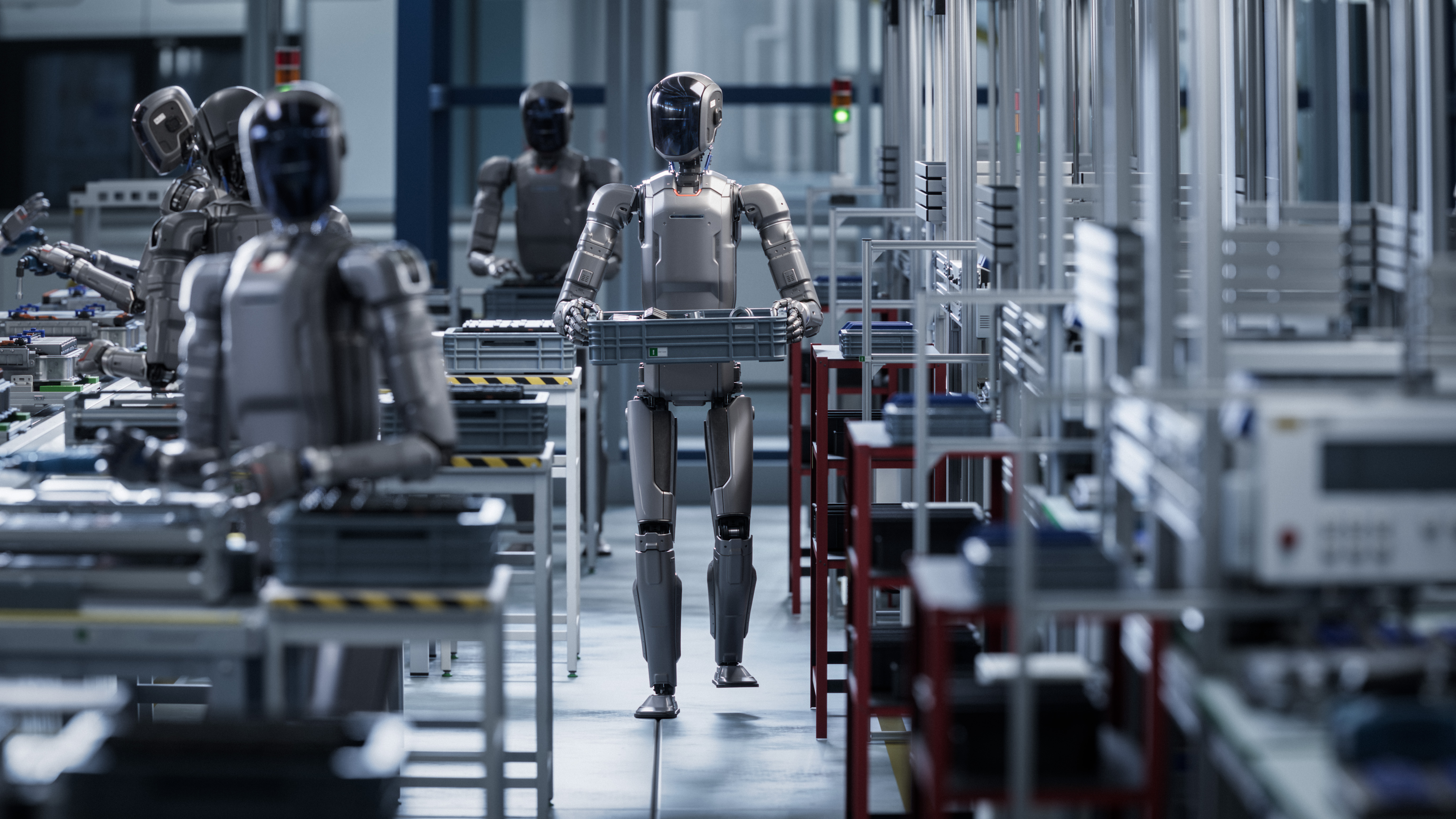 Bipedal humanoid robots can offer added flexibility and whole-body control, but wheeled systems will likely be a more practical option for early adopters.