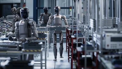 Bipedal humanoid robots can offer added flexibility and whole-body control, but wheeled systems will likely be a more practical option for early adopters.