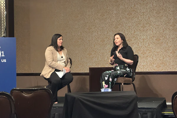 Norma Crockett, GS1 US (left) and LC Ede, Sysco Corporation (right) at GS1 connects this week in Las Vegas.