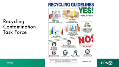The Recycling Contamination Task Force developed simplified guidelines to help Illinois residents understand which common materials belong in the recycling cart and which items create contamination problems for MRFs.