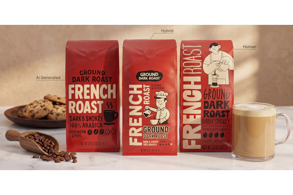 In coffee, human-designed graphics came closest to the hybrid approach, particularly on clarity and trust, suggesting a stronger role for familiar category cues in more tradition-driven products.