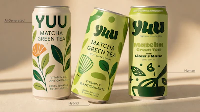 Functional drinks were among the categories where hybrid graphics showed their strongest advantage, combining AI-driven visual freshness with the clarity and credibility added by human refinement.