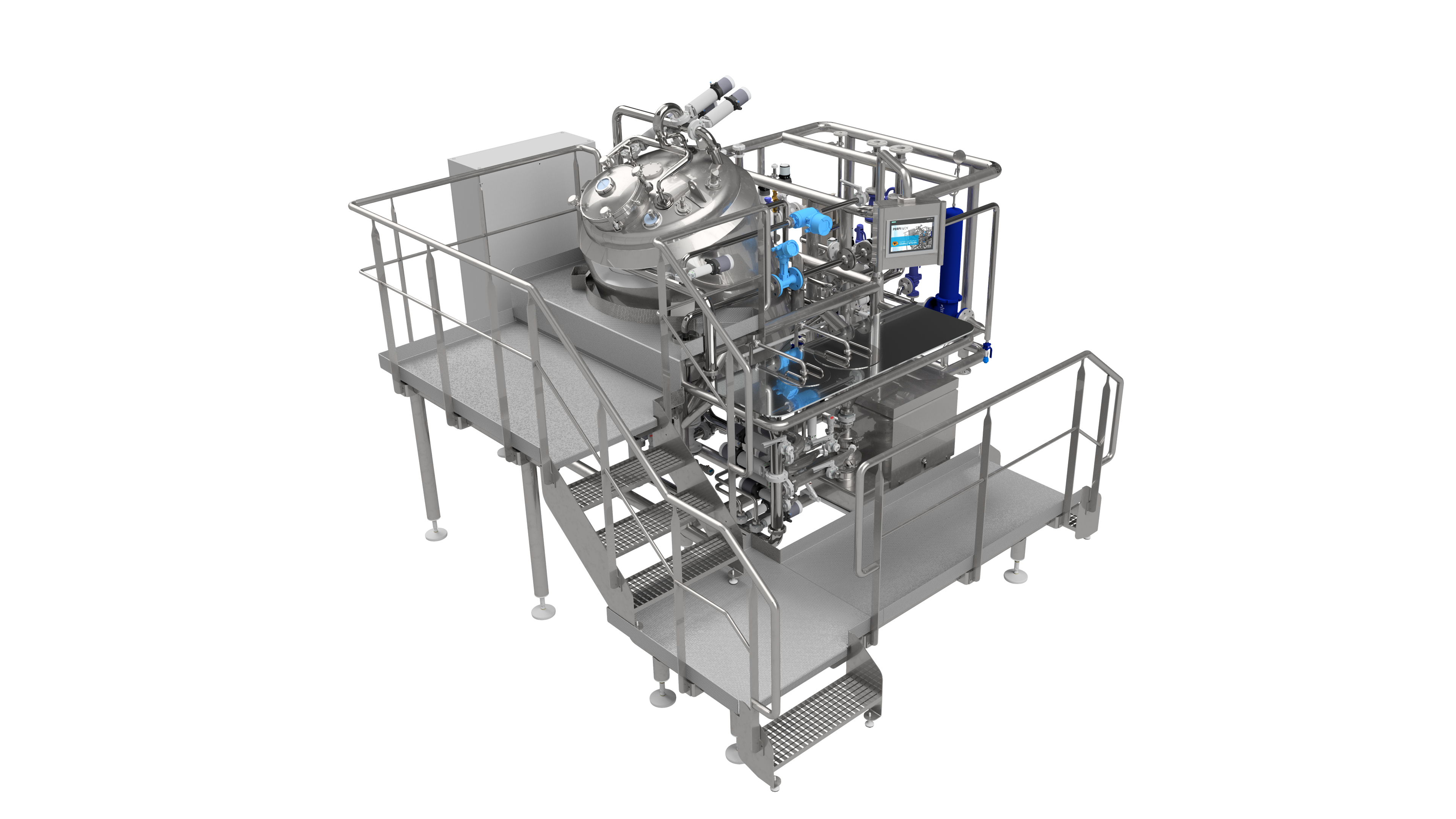 PERFITECH is a compact production unit for liquid food products with various viscosities, with or without particulates.