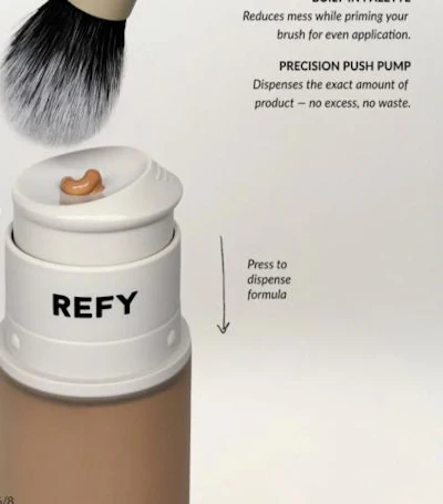 The integrated dispensing surface allows users to prime a brush directly from the package, supporting more even product distribution and helping to minimize mess during application.