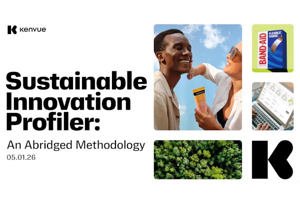 Kenvue’s Sustainable Innovation Profiler helps product and packaging teams evaluate environmental performance across four metrics, including Packaging Circularity. The company has made an abridged version of the methodology behind the tool publicly available for others to review and apply.