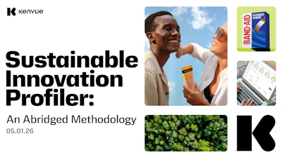 Kenvue’s Sustainable Innovation Profiler helps product and packaging teams evaluate environmental performance across four metrics, including Packaging Circularity. The company has made an abridged version of the methodology behind the tool publicly available for others to review and apply.