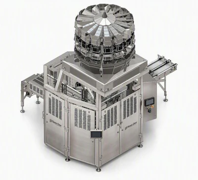 Industrial dryer machine with large rotating drum and stainless steel base unit