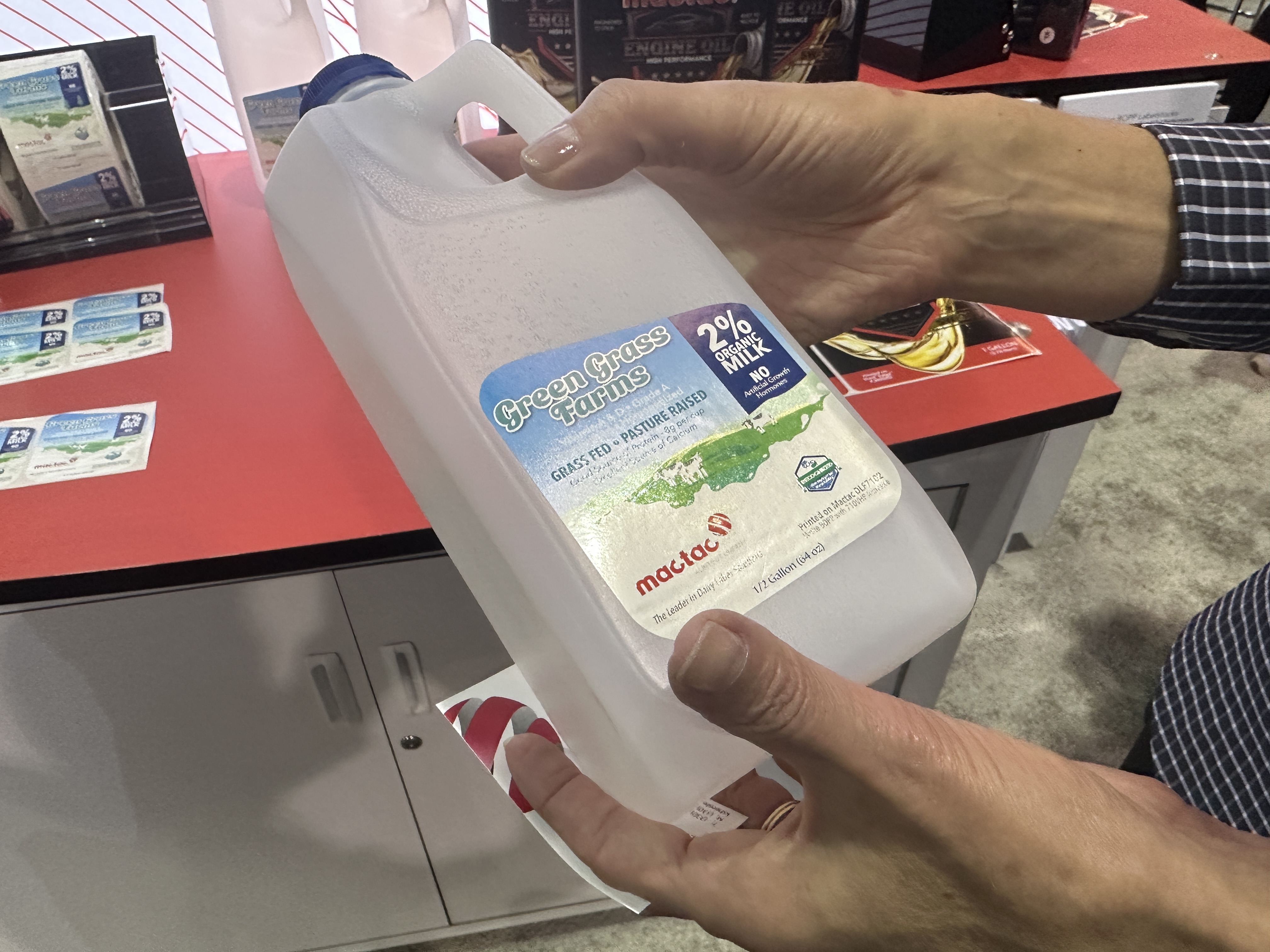 Mactac's new dairy film is printed on white BOPP with 710VHP adhesive, the construction engineered to resist moisture wicking on cold, condensation-covered containers.