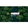 ORBIS logo with lime green circular arrow symbol and 'Powered by Menasha Corporation' tagline on forest background