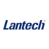 Lantech company logo in dark blue italic text with registered trademark symbol