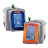 Two ERIEZ industrial surveying instruments with blue and orange control panels and green indicator lights