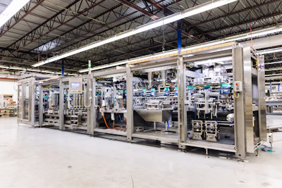The MAG-B from Bartelt is a compact horizontal form fill seal (HF/F/S) machine that features the stainless steel XTS Hygienic and runs in simplex or duplex configurations.