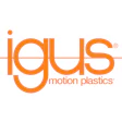 Igus motion plastics logo in orange with registered trademark symbol