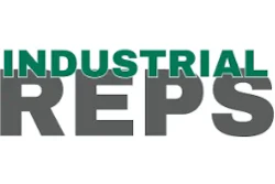 Industrial Reps logo featuring teal and gray text wordmark