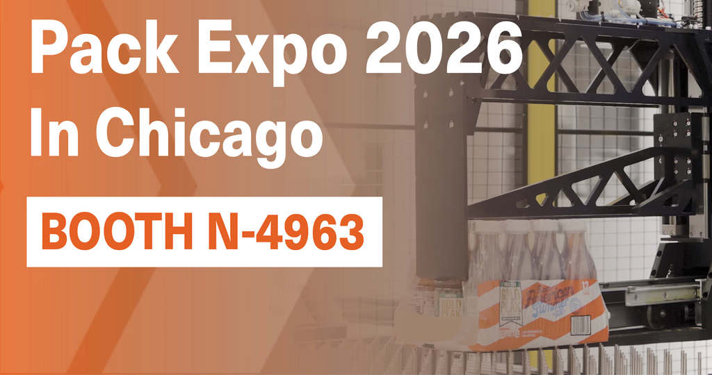 Pack Expo 2026 Chicago event promotion featuring booth N-4963 with industrial warehouse backdrop