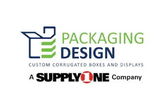 Packaging Design logo with custom corrugated boxes symbol, a Supply One Company