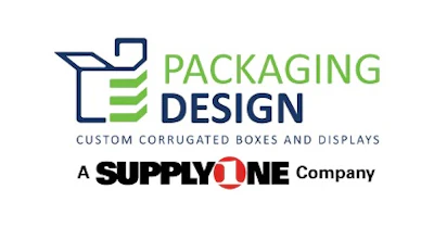 Packaging Design logo with custom corrugated boxes symbol, a Supply One Company