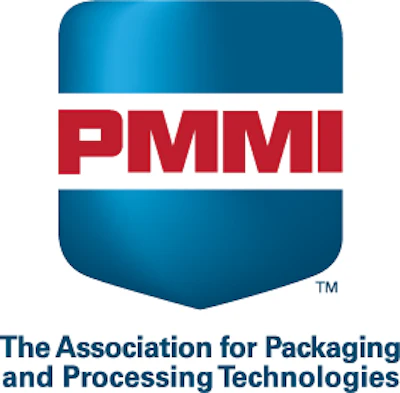 PMMI The Association for Packaging and Processing Technologies logo with teal shield and red text