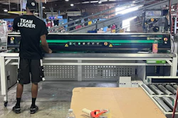 SMA employees finish each case on glue and tape equipment to prepare the bottom for picking. One person generally keeps up with case production, even at peak.