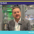 Alex Bigler from Rychiger speaking at Pack Expo booth S-3674 during live broadcast